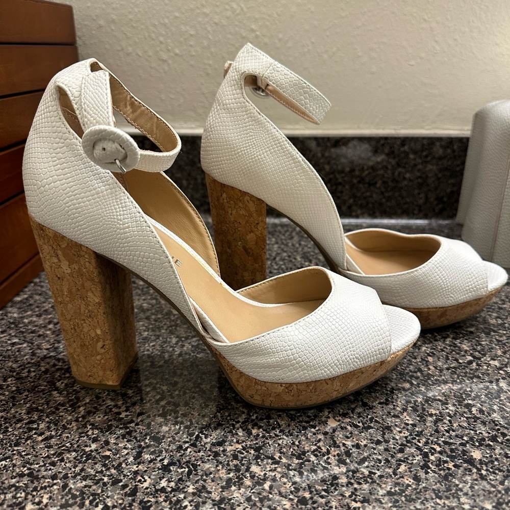Elegant White Platform Heels